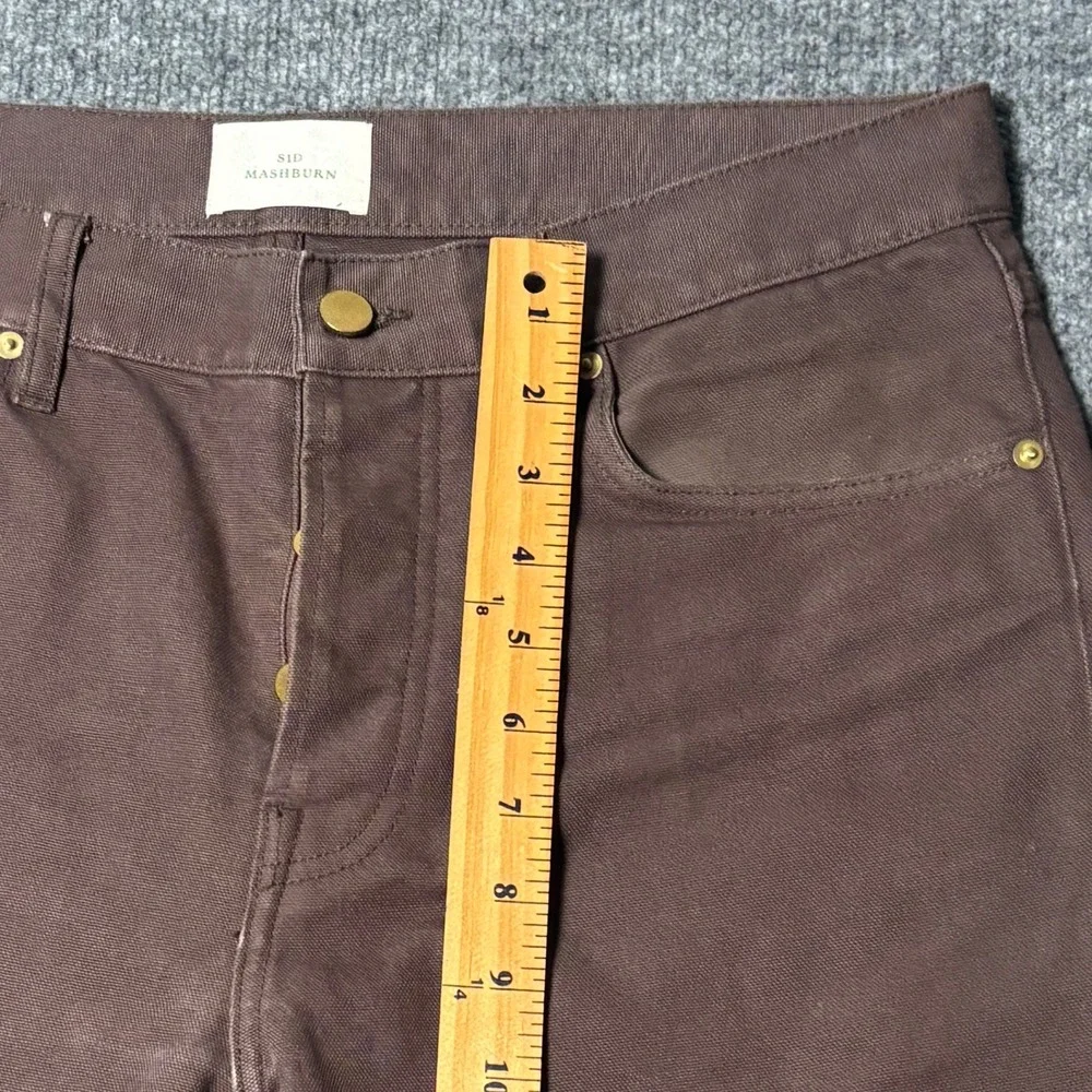 Sid Mashburn Mens Brown 33x30 Cotton Canvas 5-Pocket Pants Button Fly - Picture 9 of 12